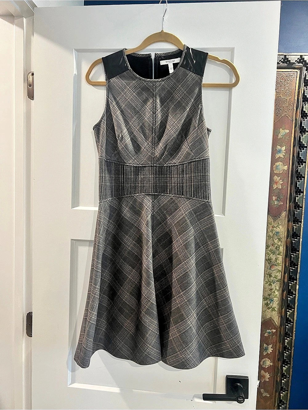 Derek Lam 10 Crosby Plaid Mini Dress Size 2 Like New